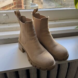 Steve Madden Tan Suede Ankle Booties